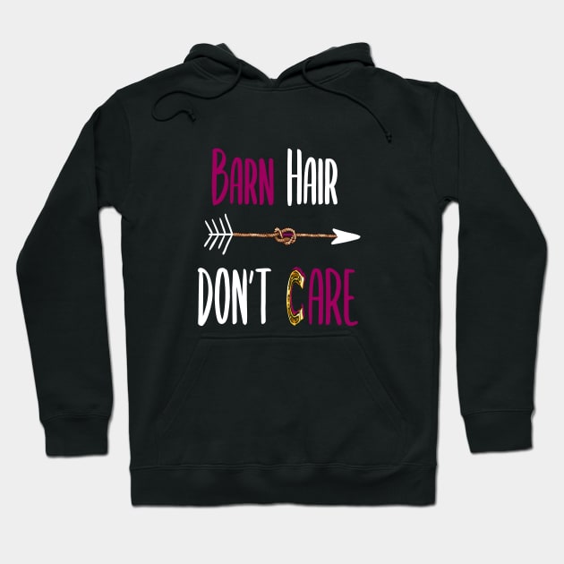 Barn Hair Don't Care Shirt Horse Shirt - Purple Design Hoodie by Awareness of Life